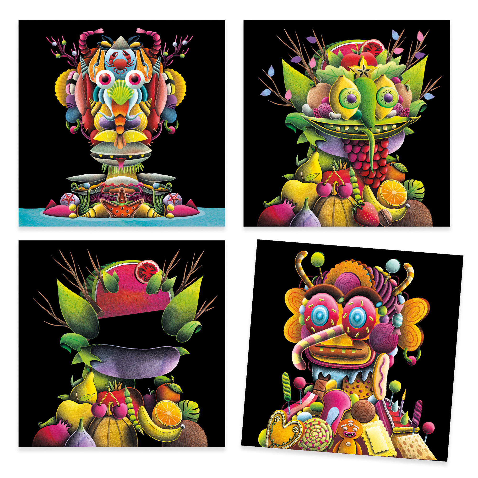 Crea con sticker. Arcimboldo, Giochi creativi e creatività, Kit creativi  e decorazioni, Giochi per Bambini e Ragazzi