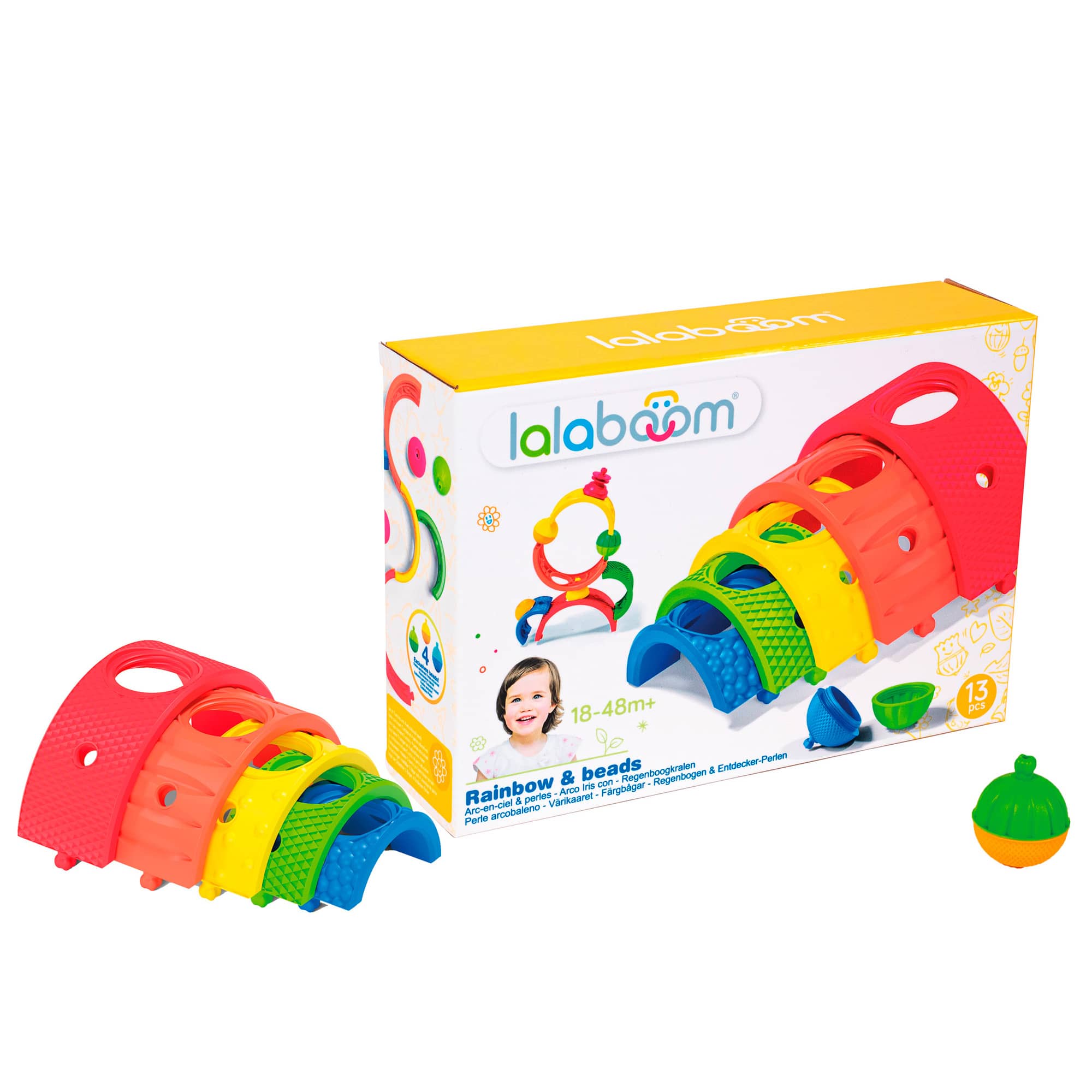 Gioco Arcobaleno Montessori: Perline E Clip In Legno – Smistamento Colori 3-6 Anni
