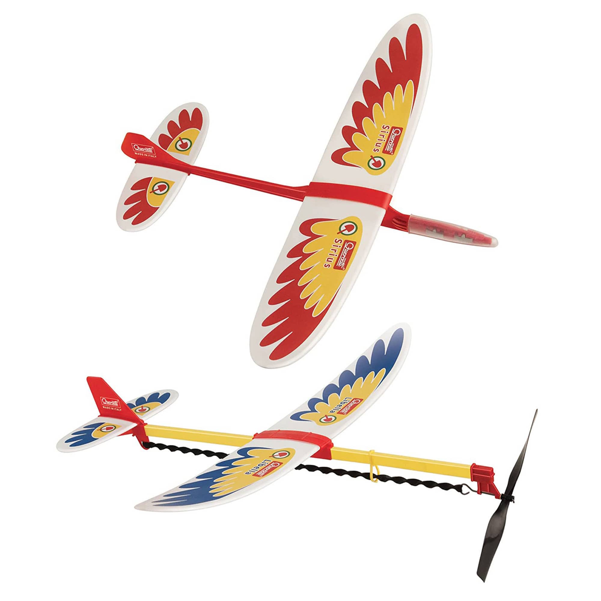 Set Di 2 Aerei Giocattolo In Schiuma Con Luci LED E Ricarica USB, Volanti Fino A 15m, Regalo Per Bambini 4-10 Anni, Blu E Rosso