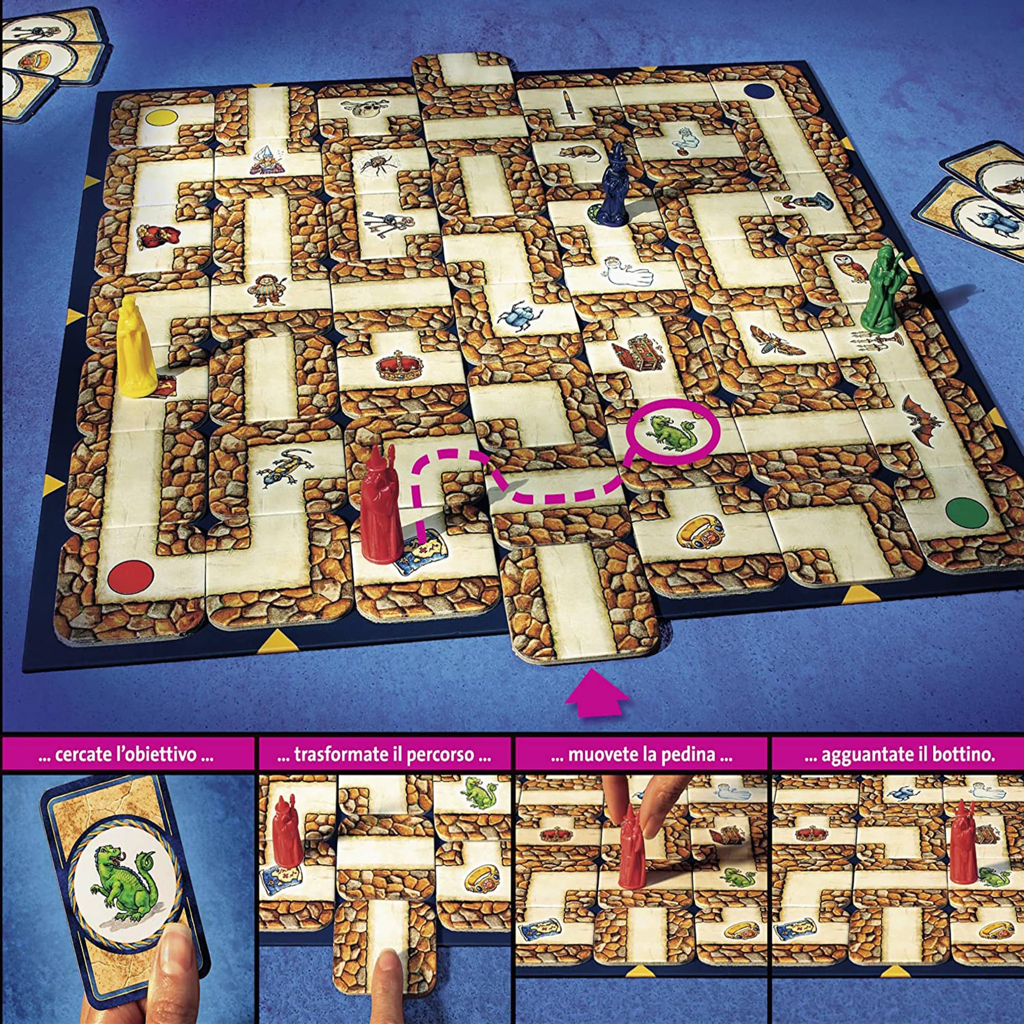 Gioco Da Tavolo STEM Labirinto 57x57 Cm, Logico E Interattivo, Con 206 Livelli E 3 Modalità Di Gioco, Auto A Molla, Per Bambini 4-8 Anni, Regalo Educativo