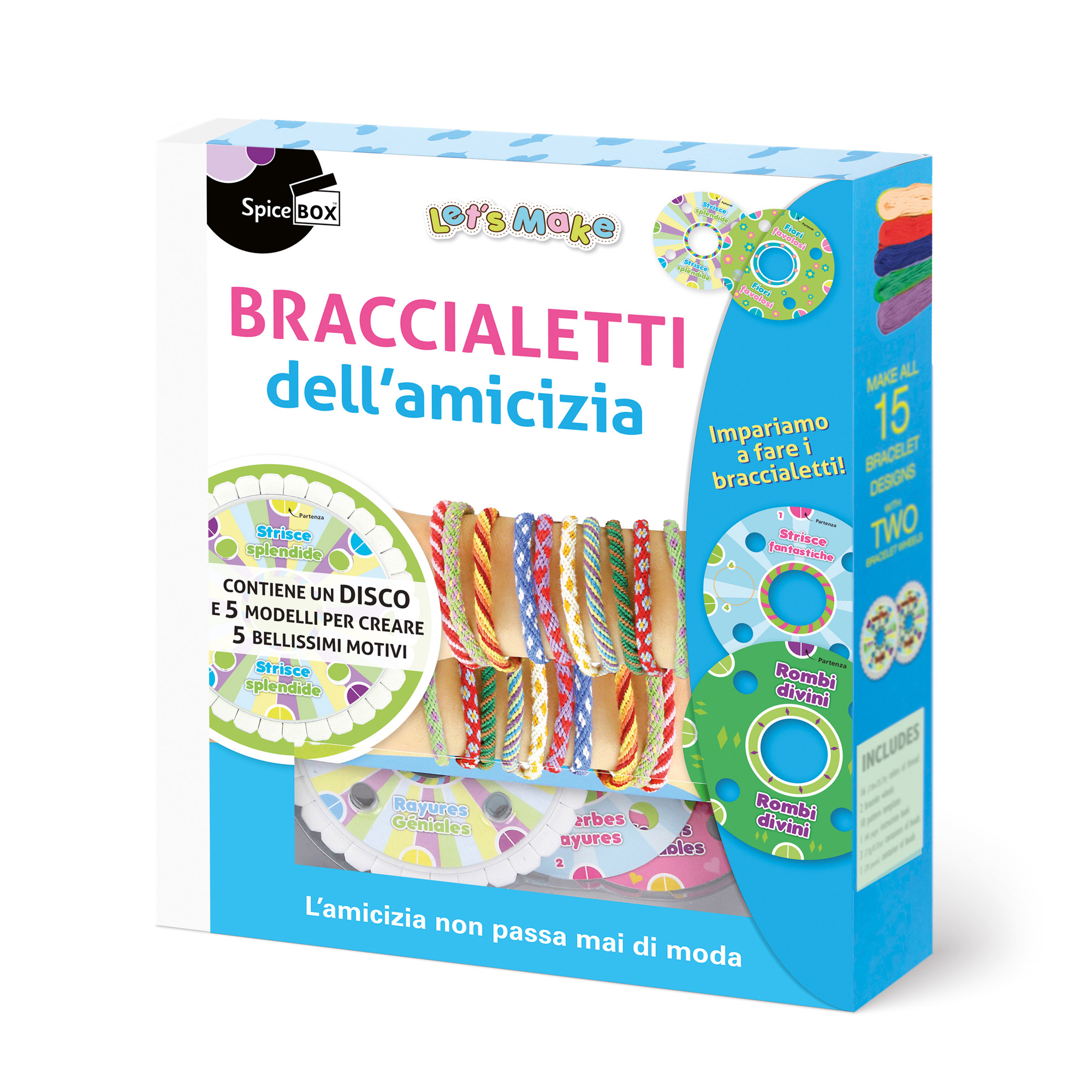 Kit Fai da te Principiante Kumihimo, Braccialetto dell'amicizia, 1 conf.